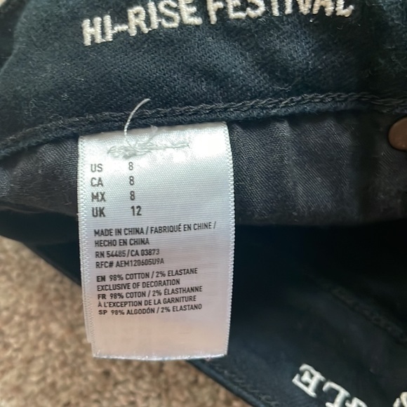 Black Ripped Jean Shorts, 8 - Picture 3 of 3